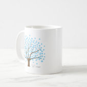 Hiver Snowflake Tree Cafe Mug (Devant gauche)