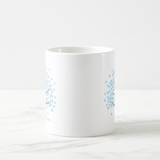 Hiver Snowflake Tree Cafe Mug (Centre)
