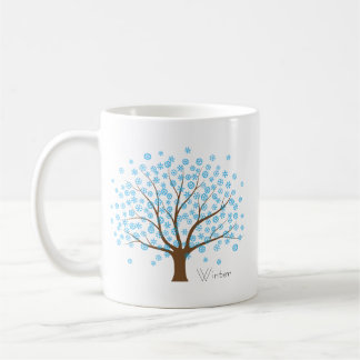 Hiver Snowflake Tree Cafe Mug
