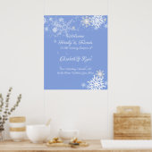 Hiver, Snowflakes, Mariage, Custom Welcome Poster (Cuisine)