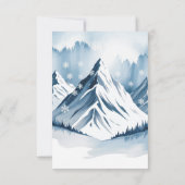 Hiver Snowy Pine Wreath Wedding RSVP (Dos)