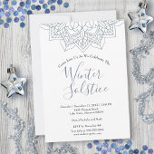 Hiver Solstice Neige Flake Mandala Yule Invitation