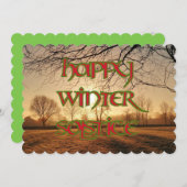 Hiver Sun : Invitation de solstice à un événement (Devant / Derrière)