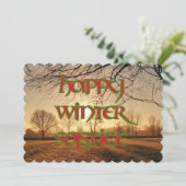 Hiver Sun : Invitation de solstice à un événement (Debout devant)