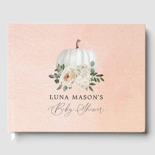 Hiver Thème Citrouille Baby shower Livre d'invité (Recto)