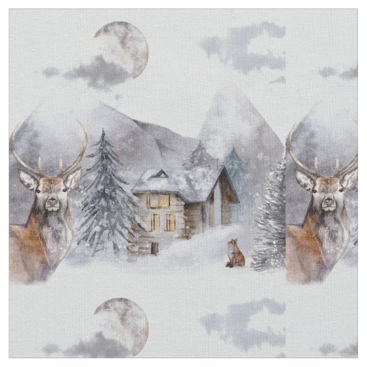 Hiver Tissu des Highlands de Noël (Fermer)
