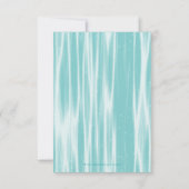 Hiver Turquoise Blue Snowflakes Quinceanera RSVP (Dos)