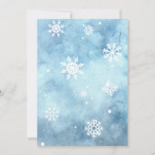 Hiver Un derland 1er anniversaire Invitation de fê (Dos)