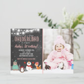 Hiver UN derland fête d'anniversaire invitation ro (Debout devant)