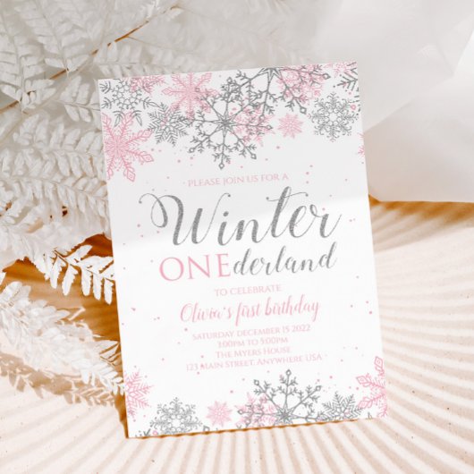 Hiver UN derland premier anniversaire Invitation