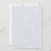Hiver Un Froid 1er Anniversaire Invitation Neige (Dos)