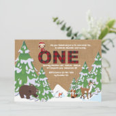 Hiver une invitation de fête d'anniversaire (Debout devant)