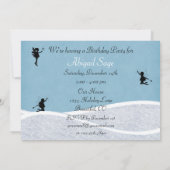 Hiver Unicorne et fées Anniversaire Invitation (Dos)