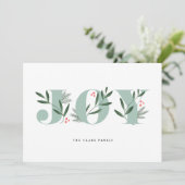 Hiver Verts Joie Carte de fin de année (Debout devant)