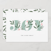 Hiver Verts Joie Carte de fin de année (Devant / Derrière)