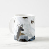 Hiver Whitetail Buck Antlers Mug (Devant gauche)