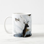 Hiver Whitetail Buck Antlers Mug (Gauche)