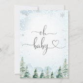 Hiver Wilderness Oh Baby Baby shower Invitation (Dos)