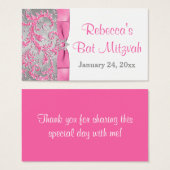 Hiver Wonderland Bat mitzvah Favoriser Balise 2 (Devant & derrière)