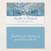 Hiver Wonderland, Coeurs joints Mariage Favor bali (Devant & derrière)