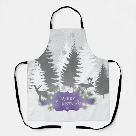 Hiver Wonderland Tout-En-Plan Imprimer Tablier - V (Recto)