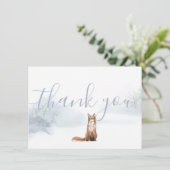 Hiver Woodland Scène Fox Merci (Debout devant)