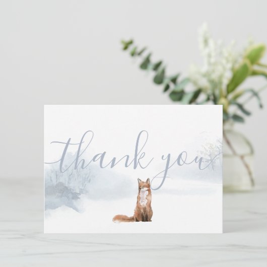 Hiver Woodland Scène Fox Merci (Debout devant)