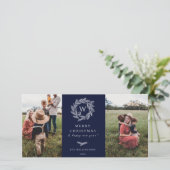 Hiver Wreath Monogramme Vacances 2 Cartes photos B (Debout devant)