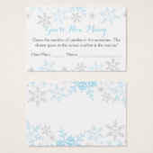 Hivernal Baby Boy Shower Devinez Combien De Jeu (Devant & derrière)