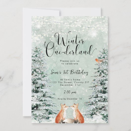 hivernal renard de l'onederland invitation à la fê (Devant)