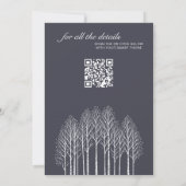 Hivernes QR Code Faire-part de mariage (Dos)