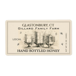 Hives Hand Bottled Raw Local Honey Labels