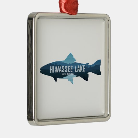 Hiwassee Lake North Carolina Vis Metalen Ornament (Rechts)