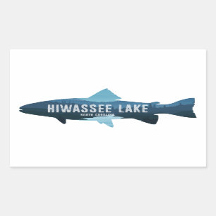Hiwassee Lake North Carolina Vis Rechthoekige Sticker