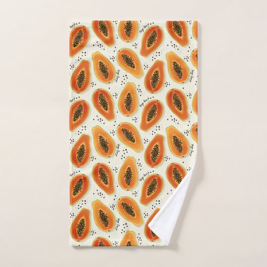 Hiya Papaya Pattern Bad Handdoek (Handdoek)