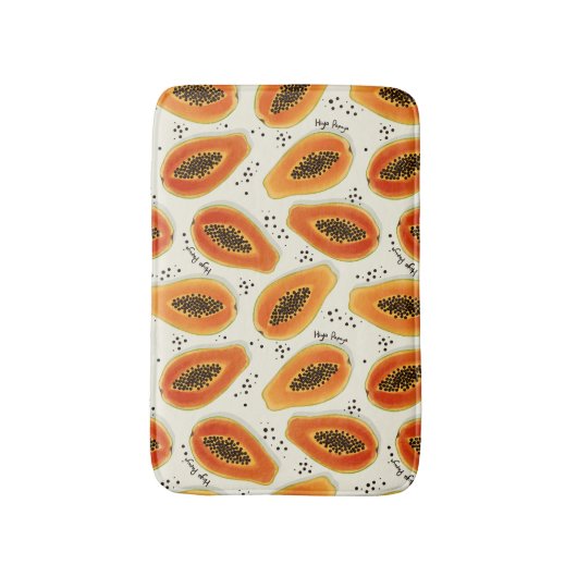 Hiya Papaya Pattern Badmat (Voorkant Verticaal)