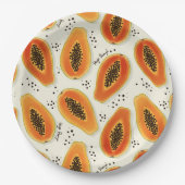 Hiya Papaya Pattern Papieren Bordje (Voorkant)