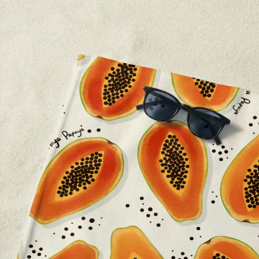 Hiya Papaya Pattern Strandlaken (In situ)