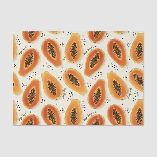 Hiya Papaya Pattern Tissuepapier (Voorkant)