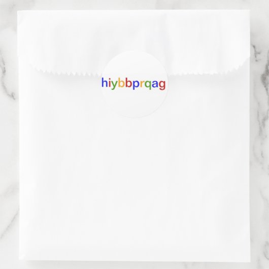 hiybbprqag ronde sticker (Tas)