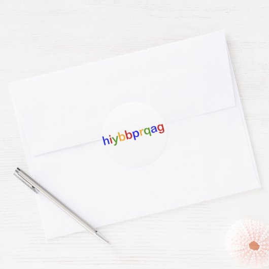 hiybbprqag ronde sticker (Envelop)