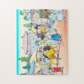 Hiyoshi Mamoru Korean Market japanese landschapsku Legpuzzel (Verticaal)