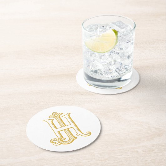 HJ Monogram of JH Monogram Onderzetters (Insitu)