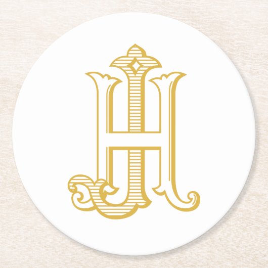 HJ Monogram of JH Monogram Onderzetters (Voorkant)