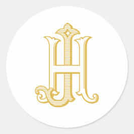 HJ Monogram of JH Monogram Sticker