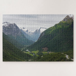 Hjelle valley, natuur in Noorwegen Legpuzzel