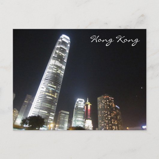 hk night ifc briefkaart (Voorkant)