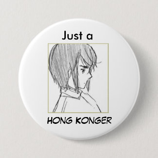 hk sketch, alleen een Hong Konger Ronde Button 7,6 Cm