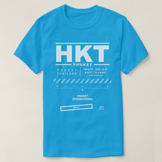 HKT T-Shirt de l'aéroport international de Phuket (Design devant)