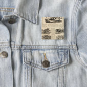 HL Emory en Sons Vierkante Button 5,1 Cm (In situ)